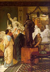 Sir Lawrence Alma-Tadema, A Sculpture Gallery Fine Art Reproduction Oil Painting