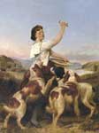 Richard Ansdell, The Gamekeepers Daughter Fine Art Reproduction Oil Painting