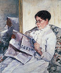 Mary Cassatt, Woman Reading Le Figaro Fine Art Reproduction Oil Painting