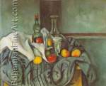 Paul Cezanne, Still-Life with Peppermint Bottle Fine Art Reproduction Oil Painting