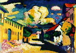 Vasilii Kandinsky, Murnau. A Village Street Fine Art Reproduction Oil Painting
