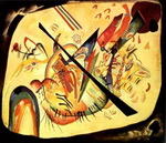 Vasilii Kandinsky, White Oval Fine Art Reproduction Oil Painting