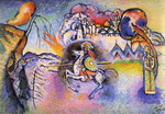 Vasilii Kandinsky, Rider. St. George Fine Art Reproduction Oil Painting
