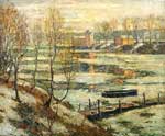 Ernest Lawson, Ice in the River Fine Art Reproduction Oil Painting