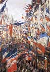Claude Monet, Rue Montorgeuil Decked with Flags Fine Art Reproduction Oil Painting