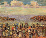 Maurice Prendergast, Beach At St Malo 4 Fine Art Reproduction Oil Painting