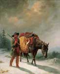 William Ranney, Trapper Crossing the Mountains Fine Art Reproduction Oil Painting