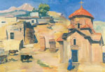 Matiros Saryan, Karmravor Church. Ashtarak Fine Art Reproduction Oil Painting