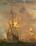 Willem Van De Velde the Younger, Royal Sovereign at Anchor Fine Art Reproduction Oil Painting