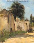 Antoine Vollon, A Road at Le Plessis-Piquet+ near Fontenay Fine Art Reproduction Oil Painting