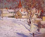 Theodore Wendel, Town Hill+ Ipswich Fine Art Reproduction Oil Painting