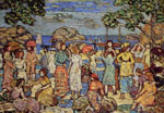 Maurice Prendergast, Beach At Gloucester Fine Art Reproduction Oil Painting