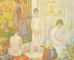 Georges Seurat, The Models Fine Art Reproduction Oil Painting