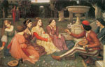 John William Waterhouse, A Tale from the Decameron Fine Art Reproduction Oil Painting