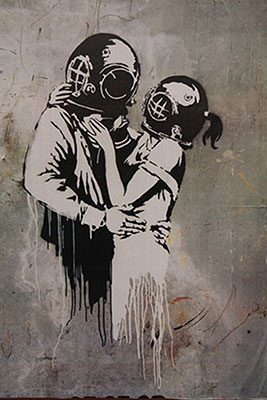 Diver Lovers - Banksy Fine Art Reproduction Oil Painting