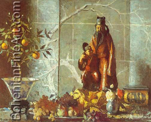 Frank W. Benson, Oriental Figuarine Fine Art Reproduction Oil Painting