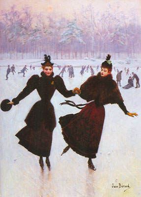 Jean Beraud, Women Skating Fine Art Reproduction Oil Painting