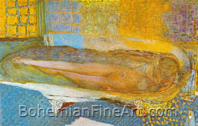 Pierre Bonnard, Nude in a Bath Fine Art Reproduction Oil Painting