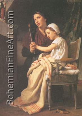 Adolphe-William Bouguereau, The Thank Offering Fine Art Reproduction Oil Painting
