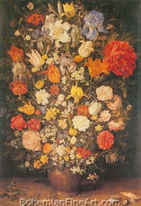 Jan Brueghel the Elder, Bouquet Fine Art Reproduction Oil Painting