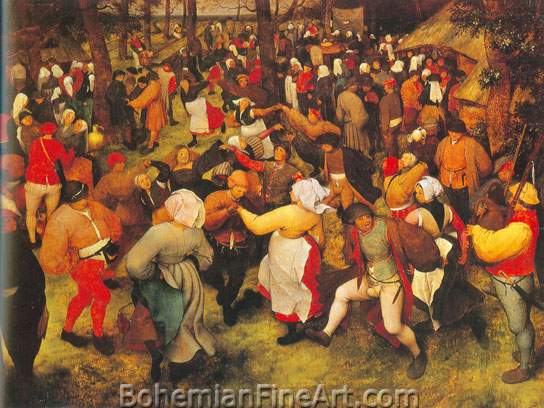 Pieter Bruegel the Elder, The Wedding Dance Fine Art Reproduction Oil Painting