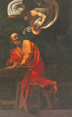Michelangelo Caravaggio, Matthew and the Angel Fine Art Reproduction Oil Painting