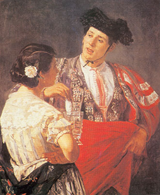 Mary Cassatt, Offering the Panel to the Toreador Fine Art Reproduction Oil Painting