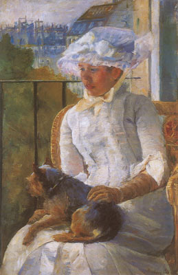 Mary Cassatt, Young Girl in a Window Fine Art Reproduction Oil Painting