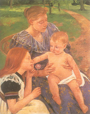Mary Cassatt, The Family Fine Art Reproduction Oil Painting