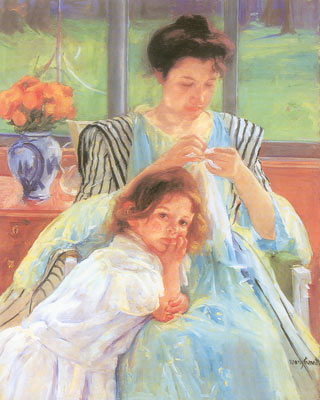 Mary Cassatt, Young Mother Fine Art Reproduction Oil Painting