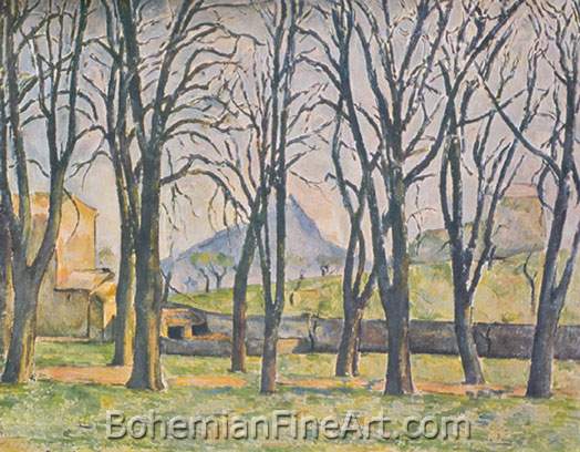 Paul Cezanne, Chestnut Trees at the Jas de Bouffan Fine Art Reproduction Oil Painting