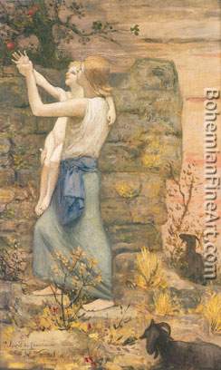Pierre Puvis de Chavannes, The Goatherd Fine Art Reproduction Oil Painting