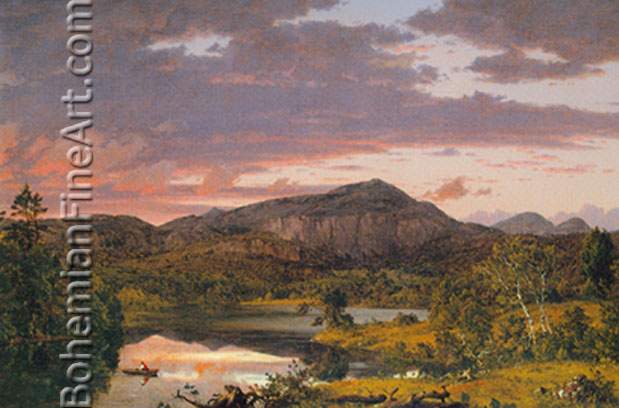 Frederic Edwin Church, Lake Scene in Mount Desert Island Fine Art Reproduction Oil Painting