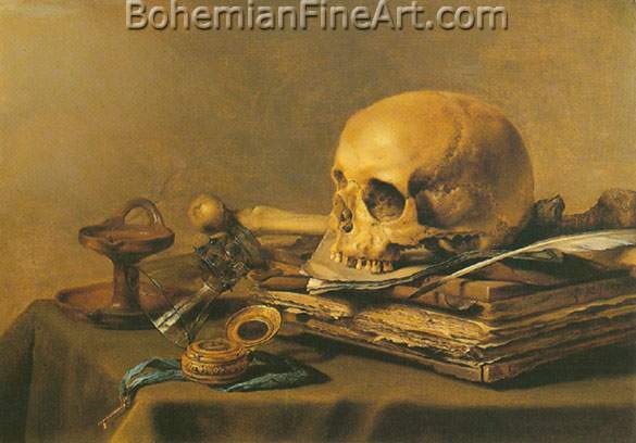Pieter Claesz, Vanitas Still Life Fine Art Reproduction Oil Painting