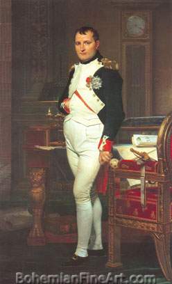Jacques-Louis David, Napolean in his Study Fine Art Reproduction Oil Painting