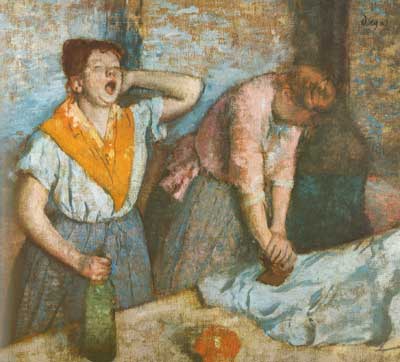 Edgar Degas, The Laundresses (Pastel on Paper) Fine Art Reproduction Oil Painting