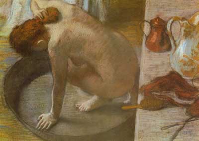 Edgar Degas, The Tub (Pastel on Paper) Fine Art Reproduction Oil Painting
