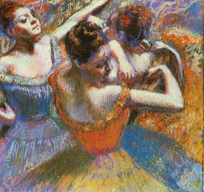 Edgar Degas, Dancers (Pastel on Paper) Fine Art Reproduction Oil Painting