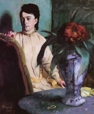 Edgar Degas, Woman with Porcelain Vase Fine Art Reproduction Oil Painting