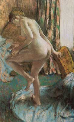 Edgar Degas, After the Bath (Pastel on Paper) Fine Art Reproduction Oil Painting