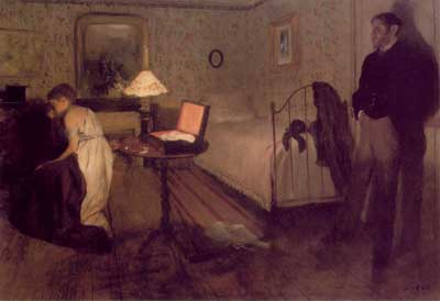 Edgar Degas, Interior: The Rape Fine Art Reproduction Oil Painting