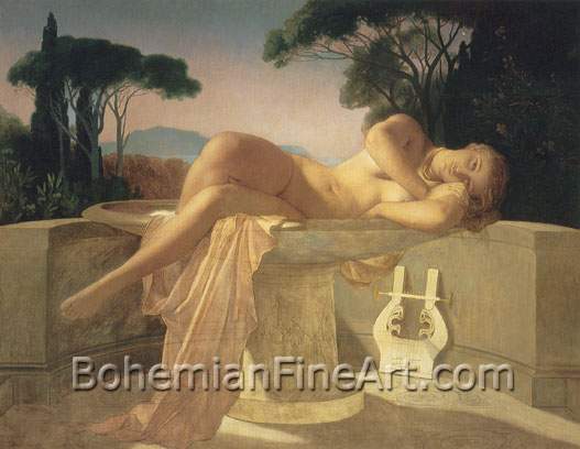 Paul Delaroche, Young Girl in a Fountain Fine Art Reproduction Oil Painting