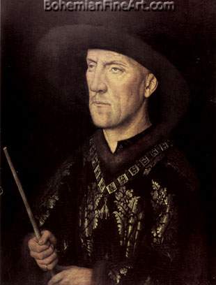 Jan Van Eyck, Portrait of Baudouin de Lannoy Fine Art Reproduction Oil Painting
