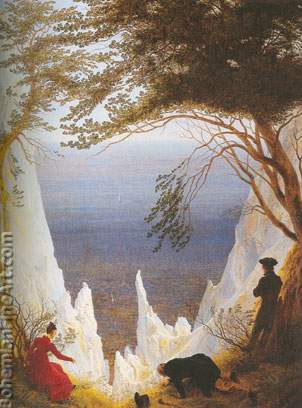 Caspar David Friedrich, Chalk Cliffs at Rugen Fine Art Reproduction Oil Painting