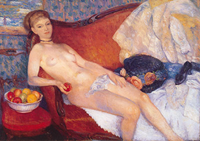 William J. Glackens, Nude with Apple Fine Art Reproduction Oil Painting