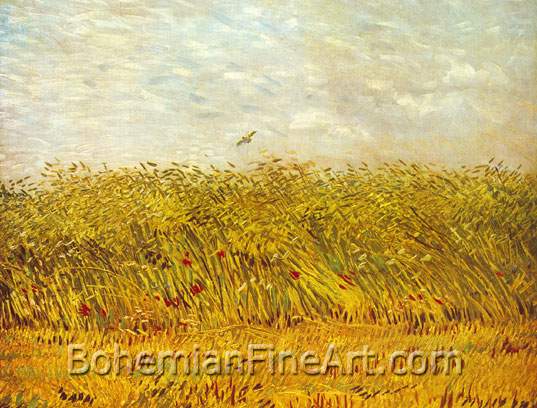 Vincent Van Gogh, A Wheat Field Fine Art Reproduction Oil Painting