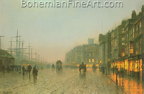 John Atkinson Grimshaw, Liverpool from Wapping Fine Art Reproduction Oil Painting
