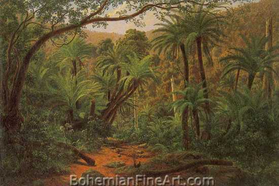 Eugene von Guerard, Ferntree Gully in the Dandenong Ranges Fine Art Reproduction Oil Painting
