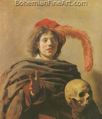 Frans Hals, Boy with a Skull Fine Art Reproduction Oil Painting