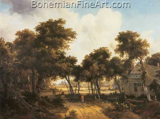 Meindert Hobbema, Cottage in the Woods Fine Art Reproduction Oil Painting